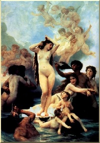 William Adolphe Bougerau, Nascita di Venere, 1879. Esposta al Salon del 1879